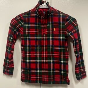 Ralph Lauren Polo tartan plaid pullover shirt.  Holidats.  Size 5 Like New.